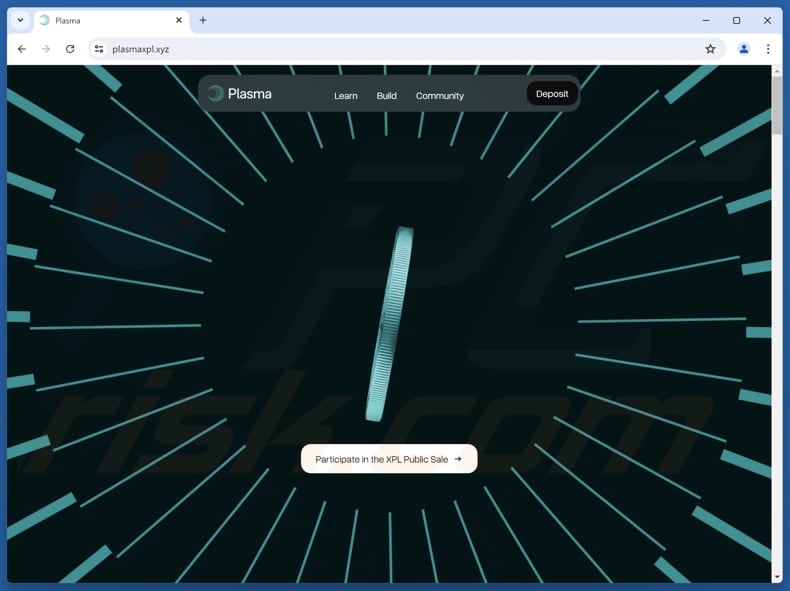 fake Plasma (XPL) website scam