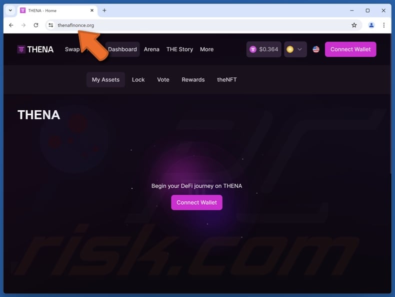 Fake THENA website