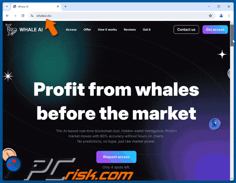 Appearance of Fake WhaleAI Blockchain Tool scam