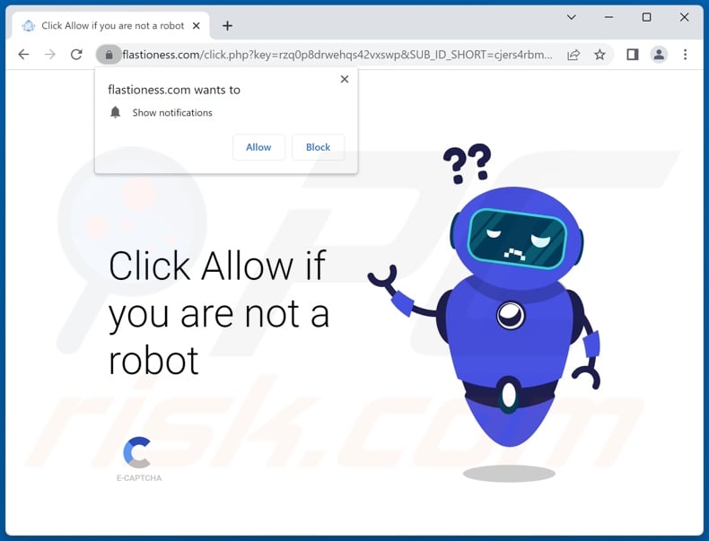 flastioness[.]com pop-up redirects