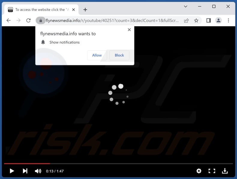 flynewsmedia[.]info pop-up redirects