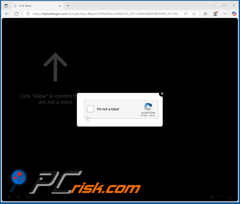 fophothiogle.co[.]in website appearance (GIF)