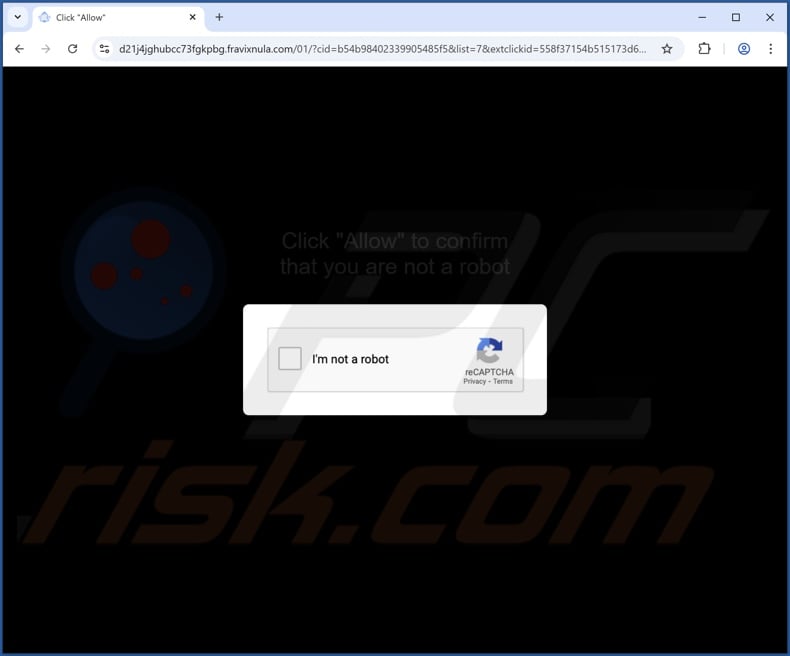 fravixnula[.]com pop-up redirects