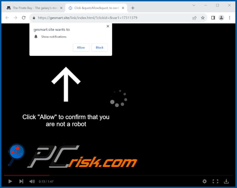 gesmart[.]site website appearance (GIF)