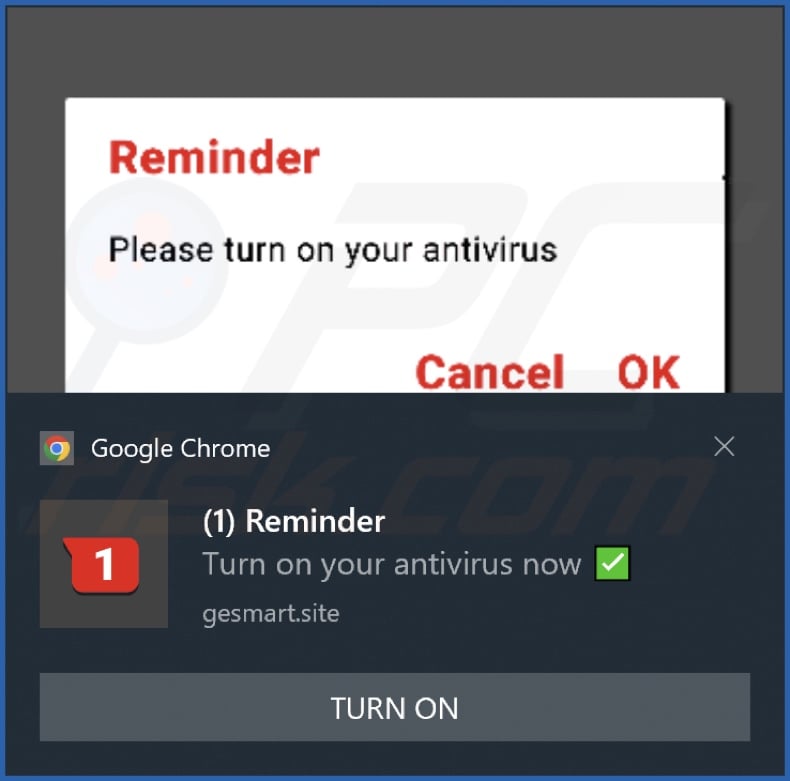 Ad delivered by the gesmart[.]site webpage