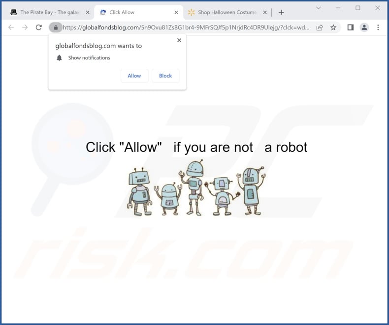 globalfondsblog[.]com pop-up redirects