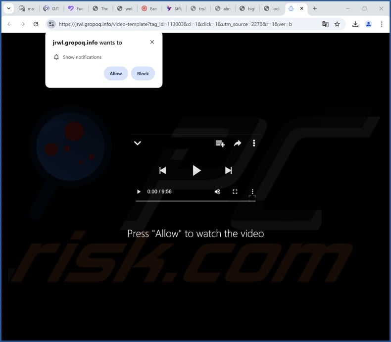 gropoq[.]info pop-up redirects