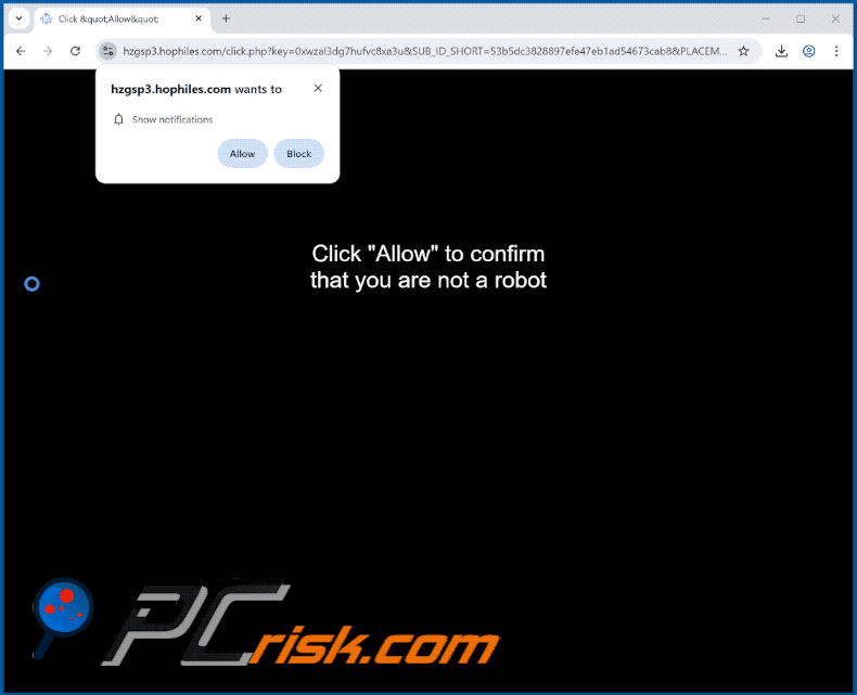 hophiles[.]com website appearance (GIF)