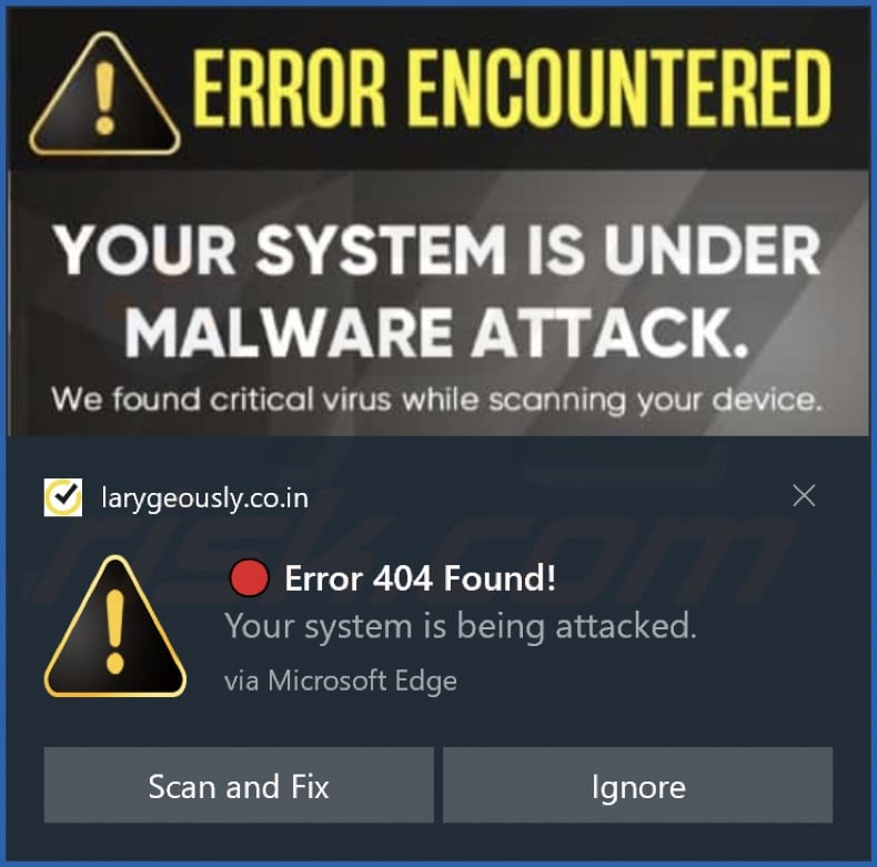 Ad delivered by the larygeously.co[.]in webpage