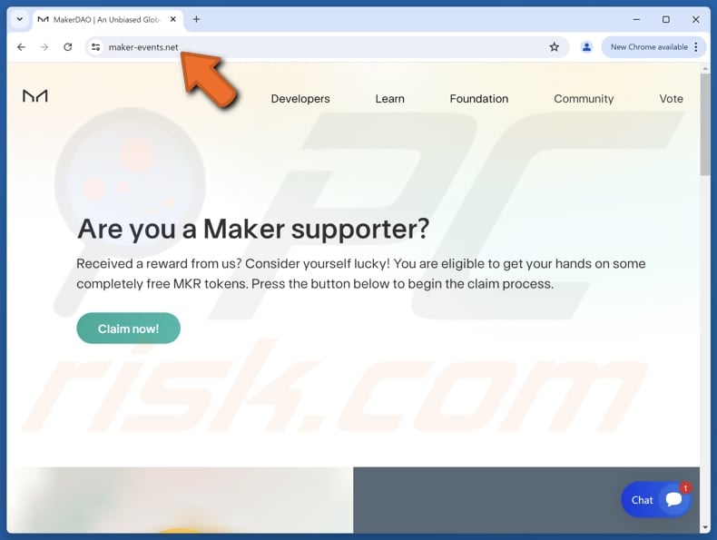 MakerDAO Rewards scam