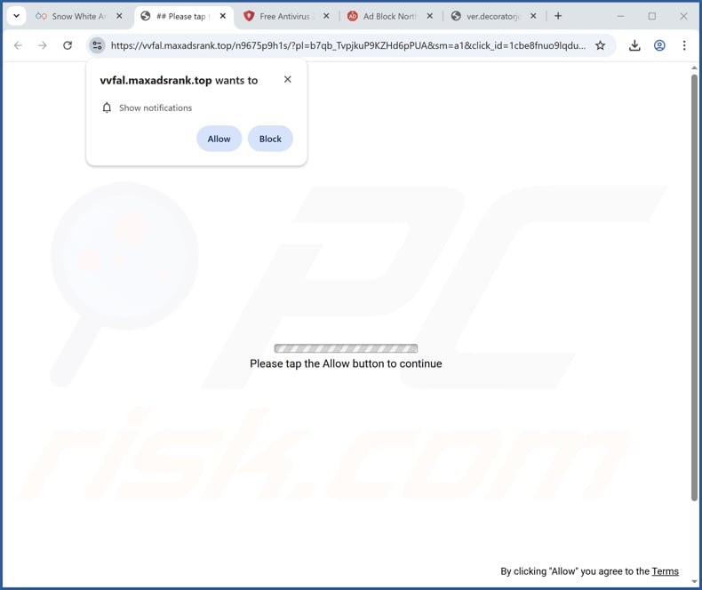 maxadsrank[.]top pop-up redirects