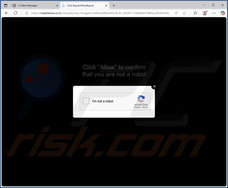 meatitenes.co[.]in pop-up redirects