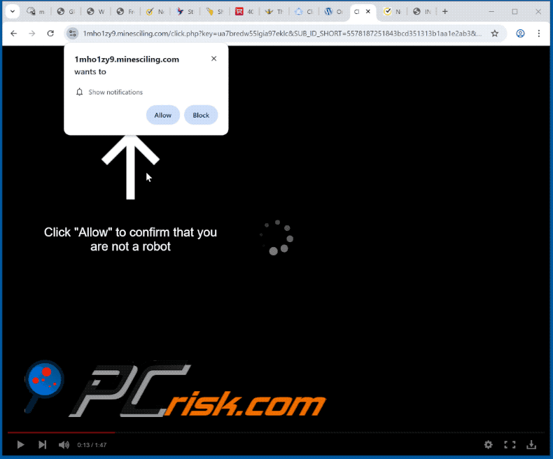 minesciling[.]com website appearance (GIF)