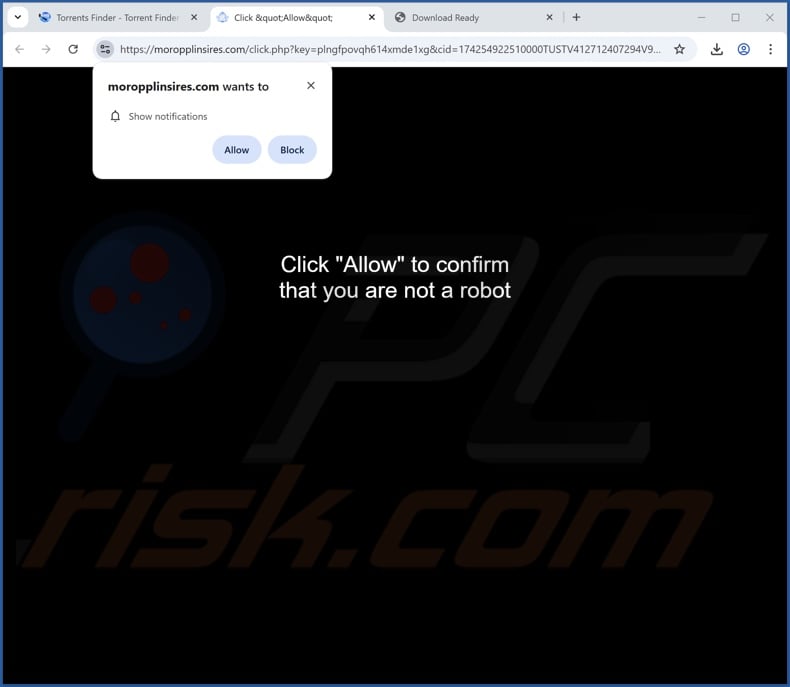 moropplinsires[.]com pop-up redirects