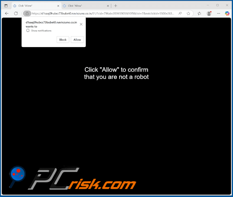 navixzuno.co[.]in website appearance (GIF)
