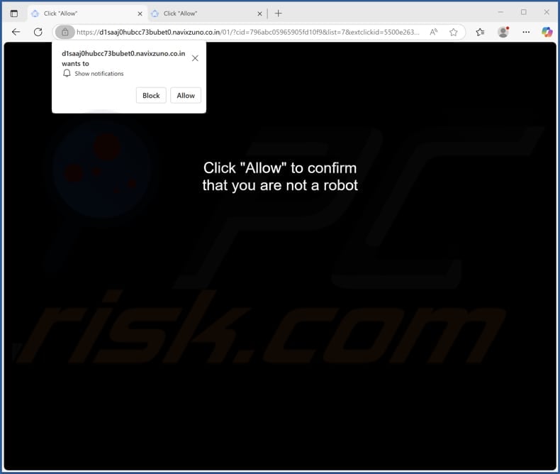 navixzuno.co[.]in ads
