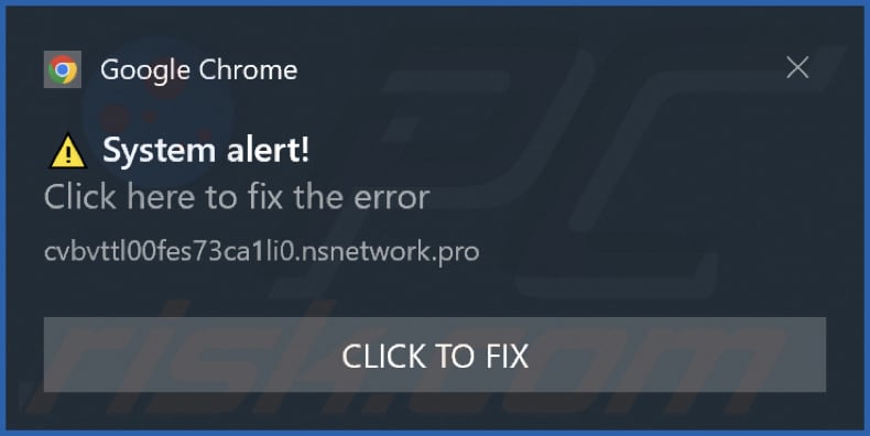nsnetwork[.]pro notification