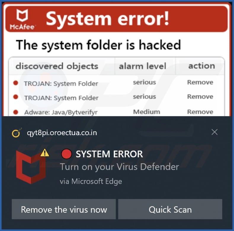 Ad delivered by the oroectua.co[.]in webpage