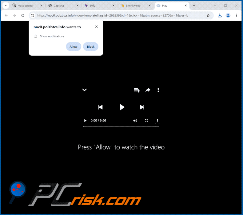 polzbtcs[.]info website appearance (GIF)