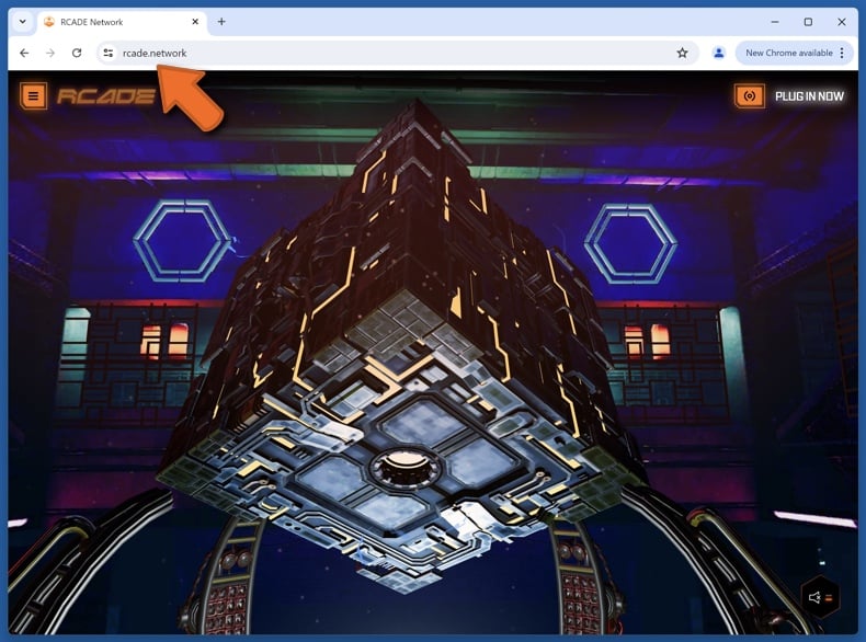 Appearance of the real RCADE Network website (rcade.network)