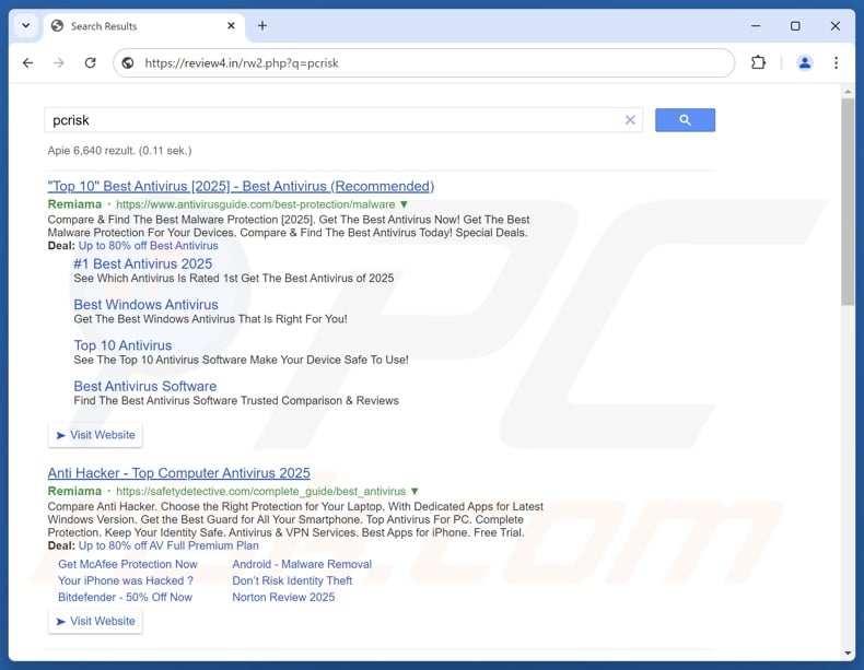 review4.in browser hijacker