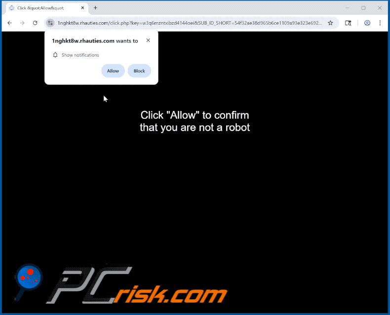 rhauties[.]com website appearance (GIF)