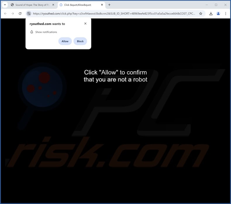 ryouthed[.]com pop-up redirects
