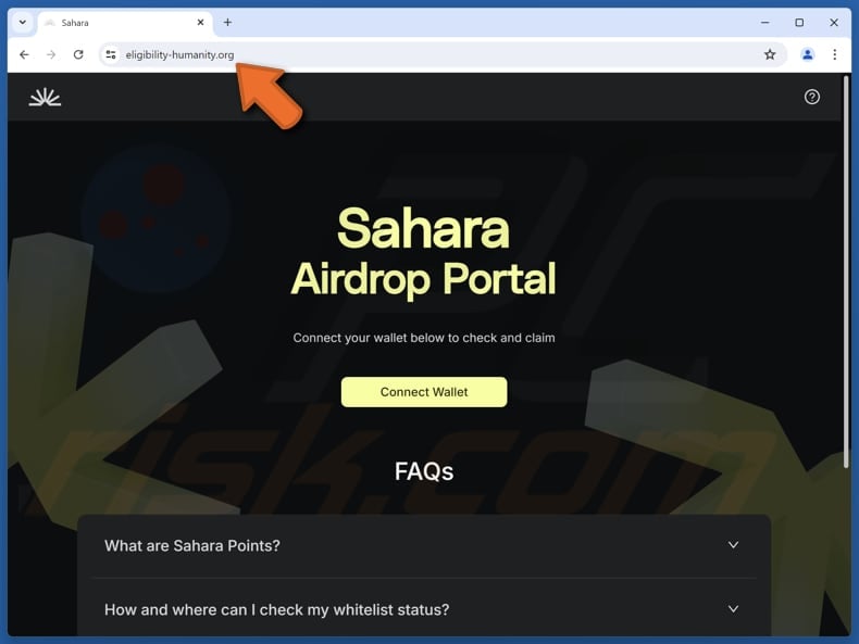 Sahara Airdrop scam