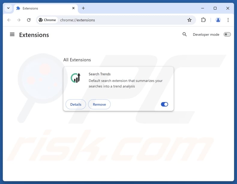 Removing searchingtrends.com related Google Chrome extensions