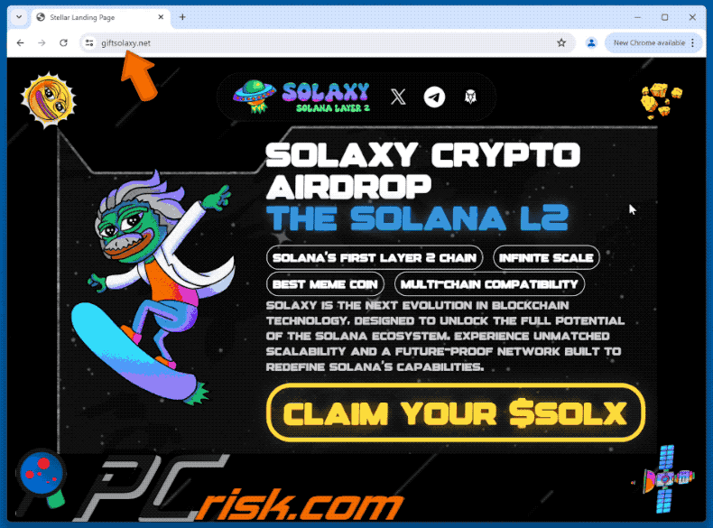 Appearance of Solaxy (SOLX) Airdrop scam