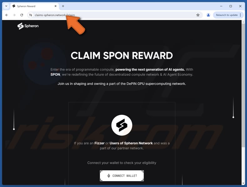 Spheron (SPON) Reward scam