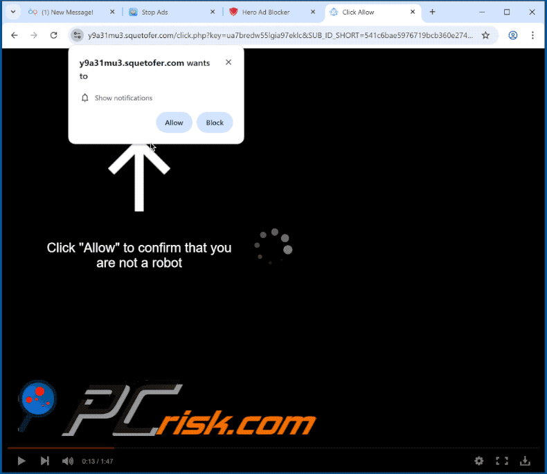 squetofer[.]com website appearance (GIF)