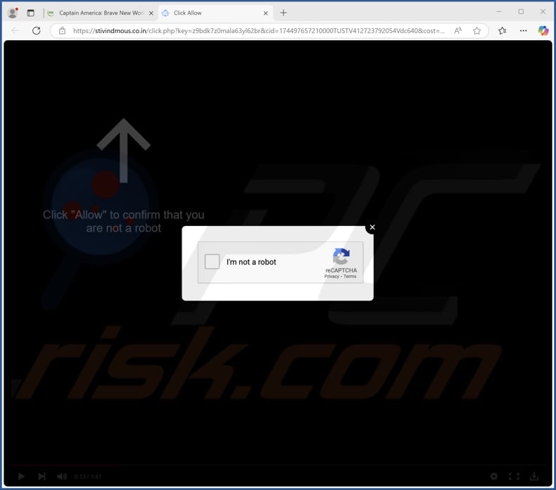 stivindmous.co[.]in pop-up redirects