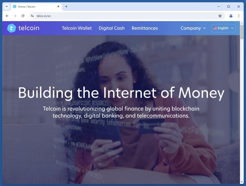 Telcoin ($TEL) Rewards Scam real website (telco.in)