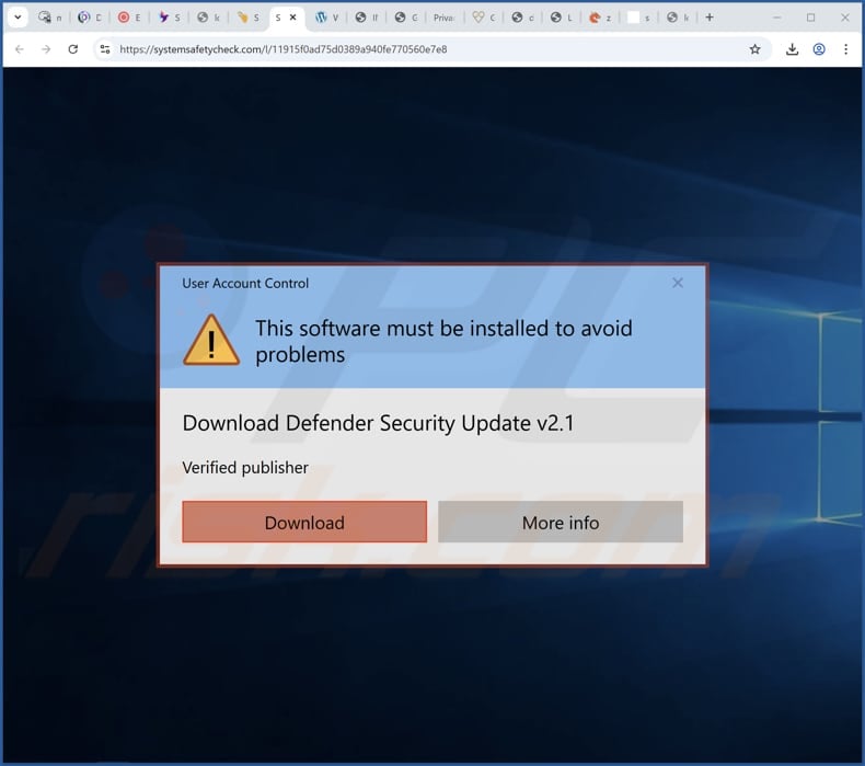 This Software Must Be Installed To Avoid Problems scam