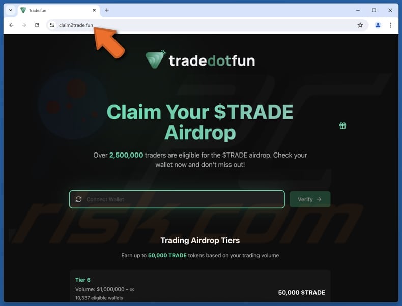 $TRADE Airdrop scam