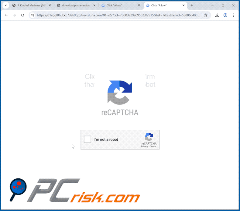 trevixluna[.]com website appearance (GIF)