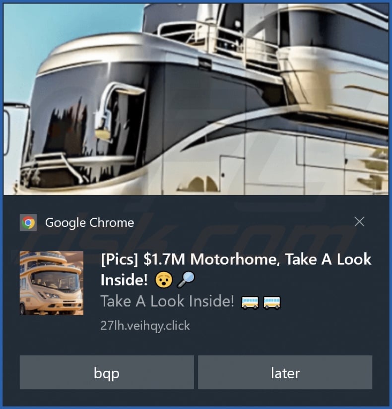 Ad delivered by the veihqy[.]click webpage