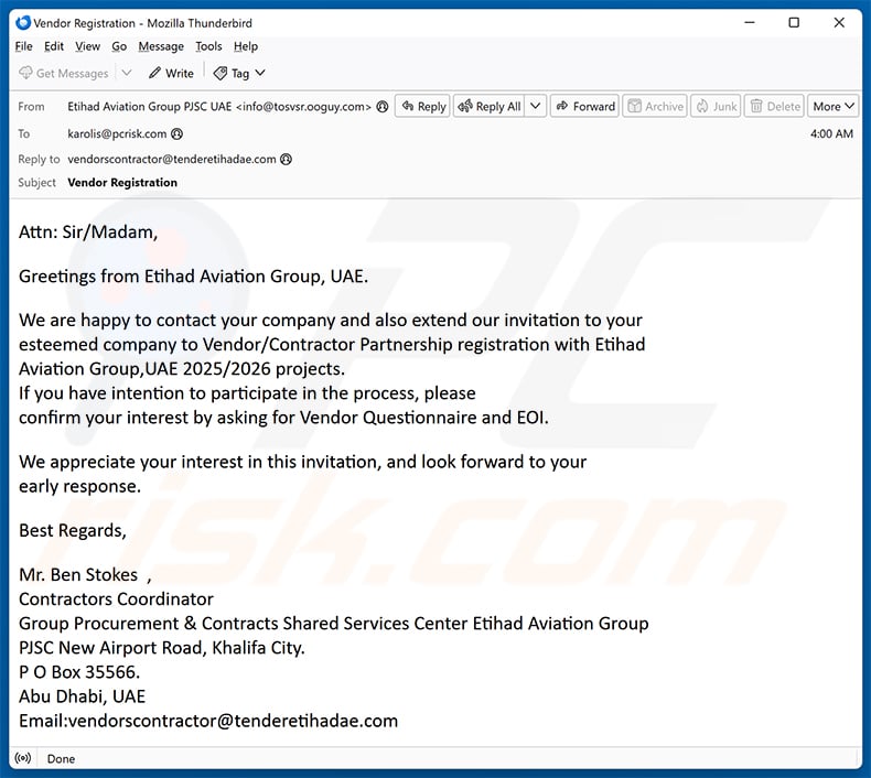 Etihad Email Scam (2025-07-23)