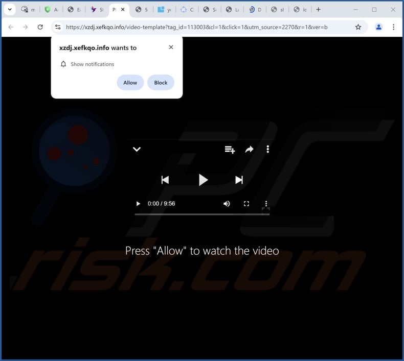 xefkqo[.]info pop-up redirects