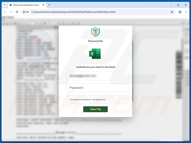Phishing HTML attachment distributed via Your Cloud Storage Is Full email scam (2025-07-17)