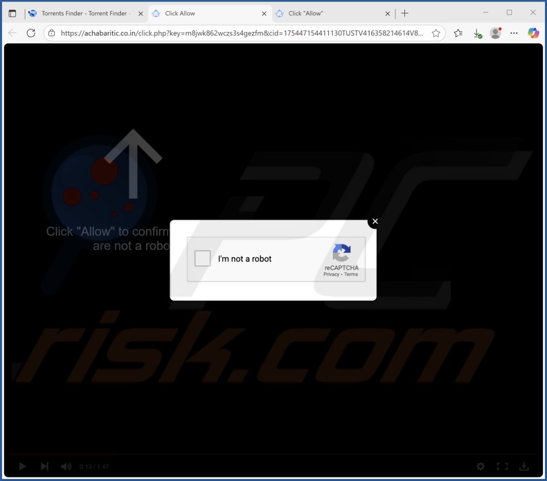 achabaritic.co[.]in pop-up redirects
