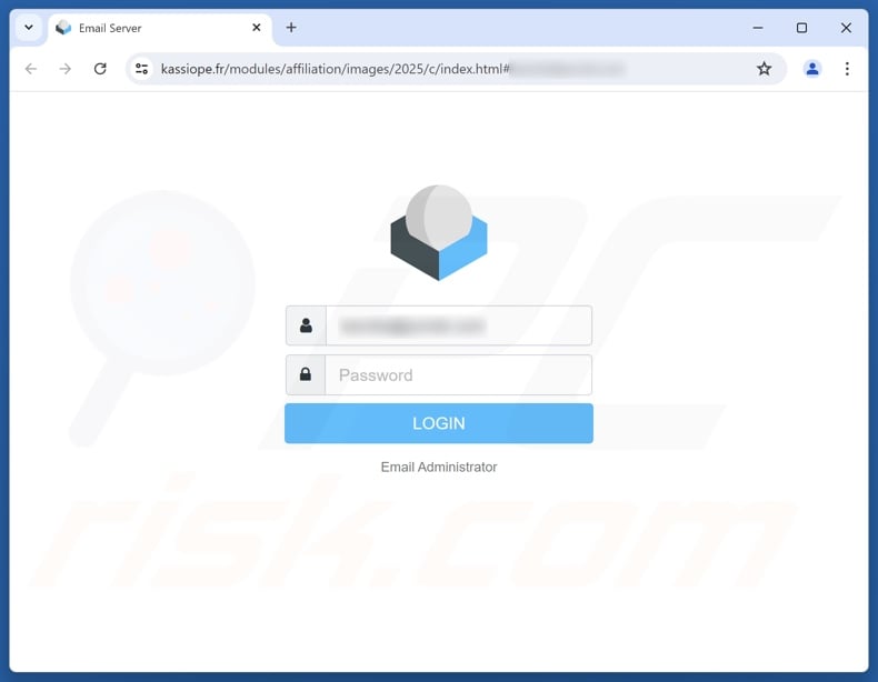 Alert Regarding Your System Credentials scam email promoted phishing site