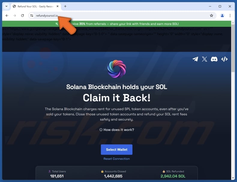 Claim Your Solana (SOL) Back scam