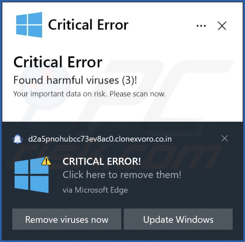 Ad delivered by the clonexvoro.co[.]in webpage