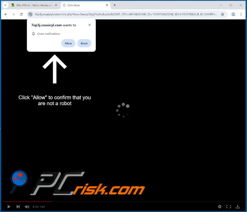 cousicyl[.]com website appearance (GIF)
