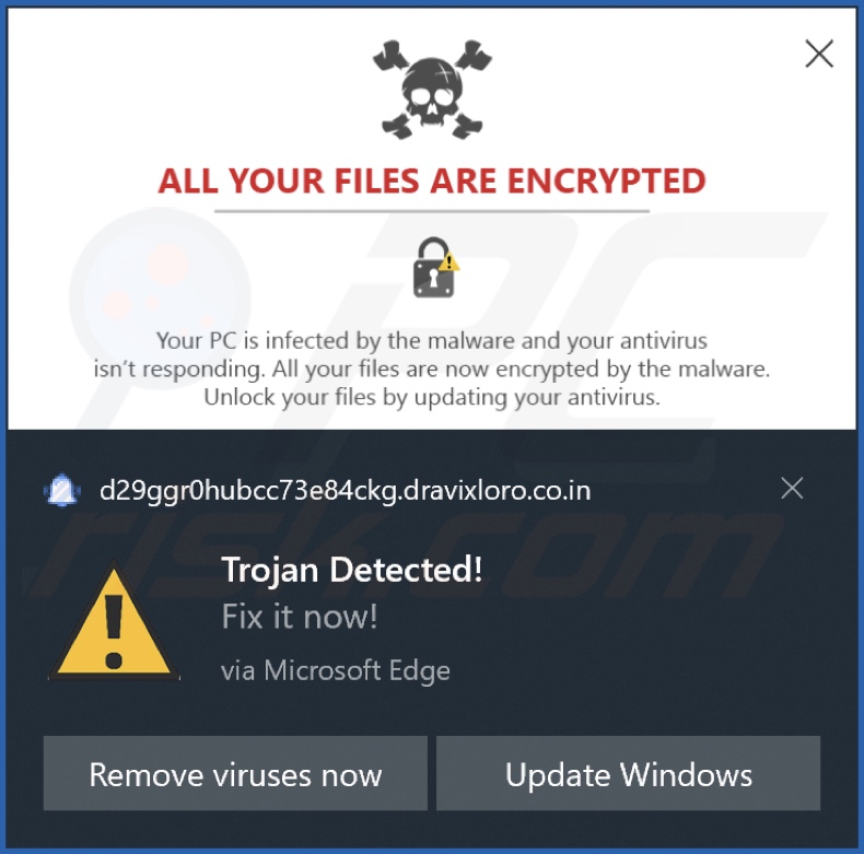 Ad delivered by the dravixloro.co[.]in webpage