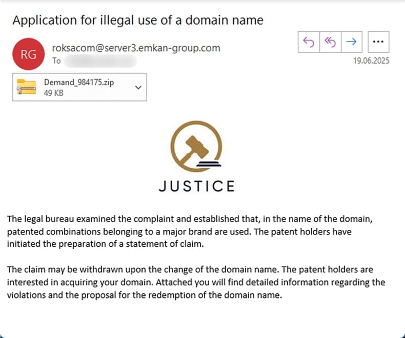Efimer trojan promoting email (source securelist.com)
