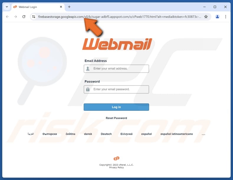 Email Delivery Status Notification Scam phishing site