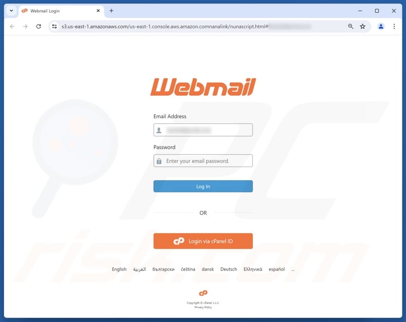 Expiration Notification scam email promoted phishing site